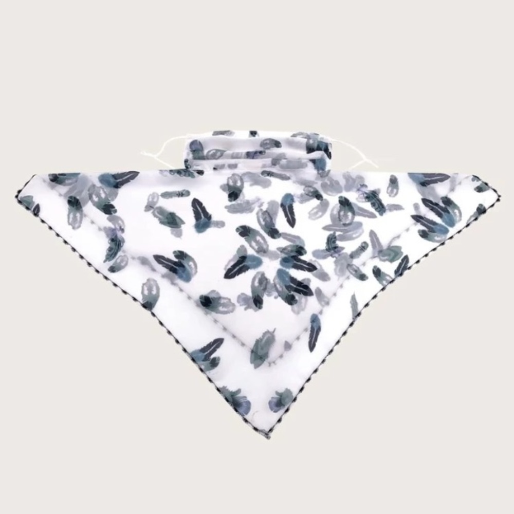 Gorgeous Feathers Facemask & Scarf Adjustable Ear Strips 4 A Comfortable Fit